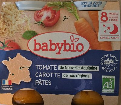 Tomates de nouvelle-aquitaine Carrote de nos régions Pâtes