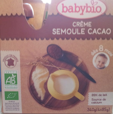 Crème semoule cacao
