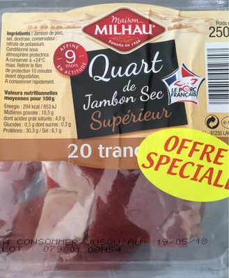 Quart de Jambon Sec Supérieur