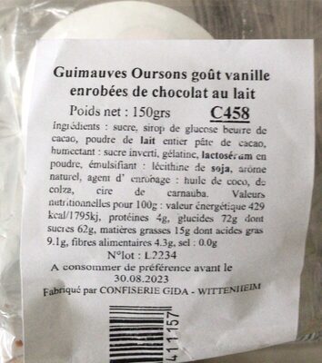 Guimauve ourson