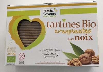 Tartines bio craquantes aux noix