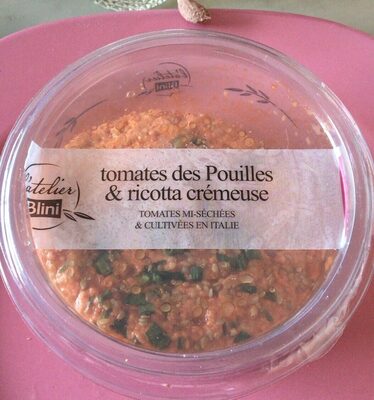 Tomate confite, ricotta crémeuse & pointe d'ail