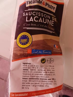Saucisson de lacaune