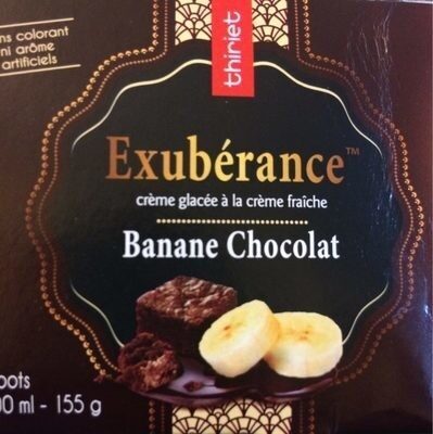 Exuberance creme glacee a la creme fraiche banane chocolat