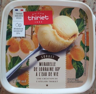 Sorbet mirabelle de Lorraine IGP à l'eau de vie