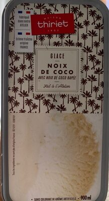 Glace noix de coco avec noix de coco Rapée