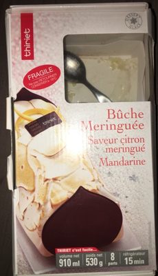 Bûche Meringuée Saveur Citron Meringué Mandarine