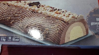 Bûche Gourmande Noisette Chocolat Vanille