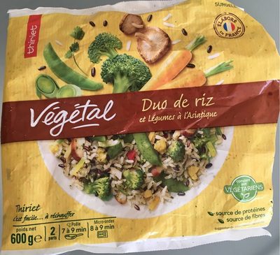 Duo de riz et légumes à l'asiatique