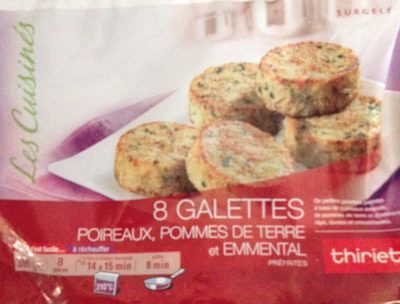 Galettes poireaux, pommes de terre et emmental