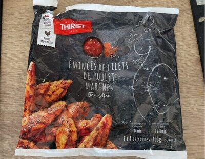 Eminces de filets de poulet marines tex mex