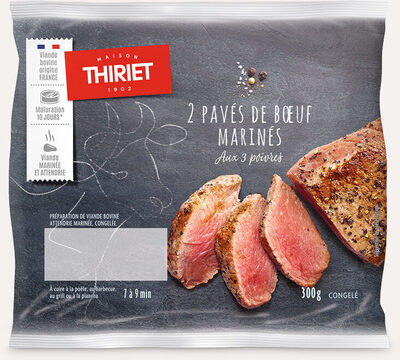 Pavés de bœuf marinés aux 3 poivres