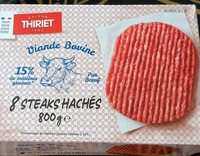 8 Steaks hachés 15% MG