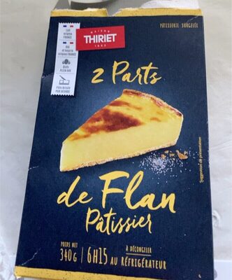 2 parts de flan pâtissier