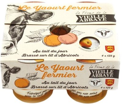 Le Yaourt fermier au lait du jour brassé sur lit d'abricot
