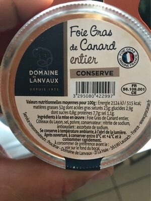 Foie gras de canard entier
