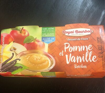 Dessert de fruits pomme/vanille