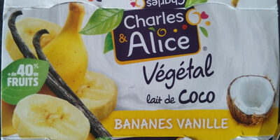 Végétal lait de coco bananes vanille