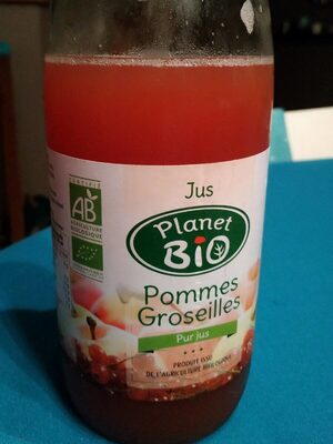 Pur jus de pommes groseilles