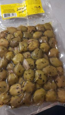 Olives vertes au pistou