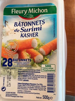 Surimi 28 Batonnets Kasher