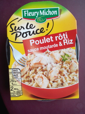 Poulet rôti sauce moutarde & riz