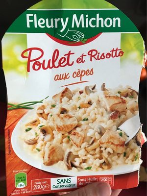 Poulet et risotto aux cepes