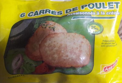 6 carrés de poulet assaisonnés à la créole