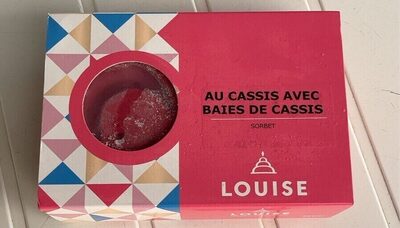 Sorbet au cassis avec baies de cassis
