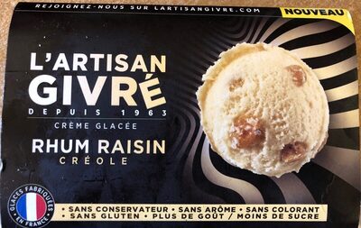Creme glacee rhum raisin