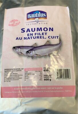 Saumon en filet au naturel, cuit