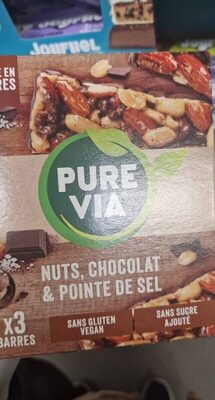 Barres Nuts, chocolat et pointe de sel