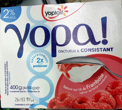 Yopa ! Nature sur lit de Framboise (2 % MG)