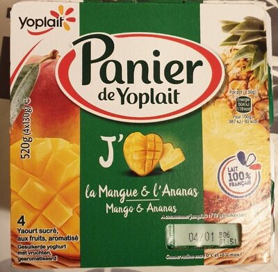 Panier de Yoplait Mango et Ananas