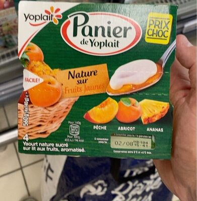 Panier de Yoplait Nature sur Fruits jaunes 4 x 140 g
