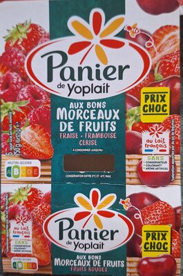 Aux bons morceaux fraise framboise cerise 6 x 125 g