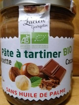 Pâte à tartiner bio noisette cacao Lucien Georgelin
