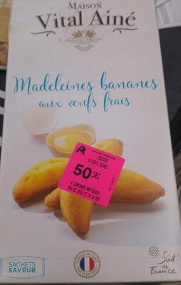 Madeleines bananes aux oeufs frais