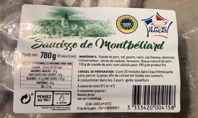 Saucise de montbeliard