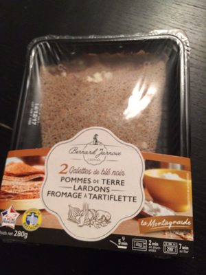 2 Galettes de blé noir Pommes de terre Lardons Fromage à Tartiflette