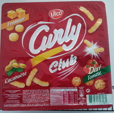 Curly Club Cacahuète, Fromage, Tomate