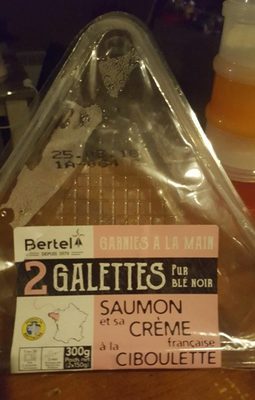 2 galettes pur blé noir saumon crème française à la ciboulette