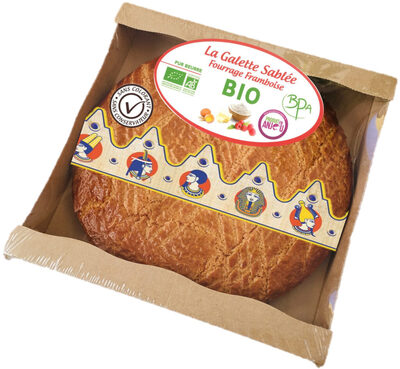 Galette sablée framboise BIO 480g avec fève