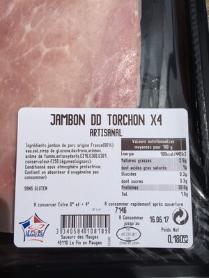 Jambon au torchon decouenne et degraisse
