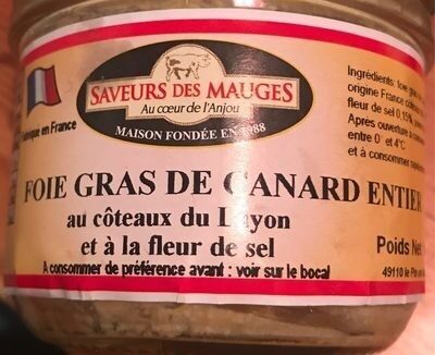 Foie Gras de canard entier au coteaux du Laton et a la fleur de sel
