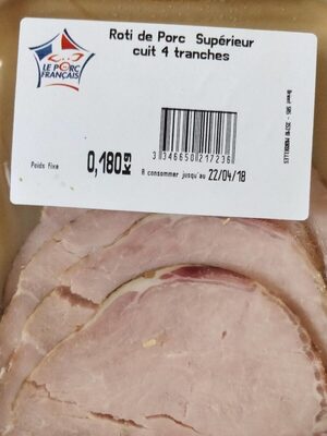 Roti de Porc supérieur cuit 4 tranches