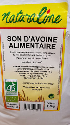 Son d'avoine alimentaire