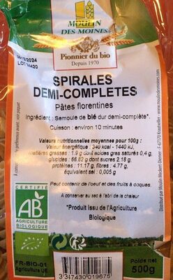 Spirales demi-complètes