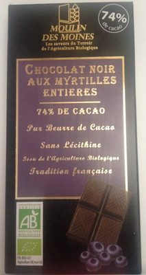 Chocolat noir aux myrtilles