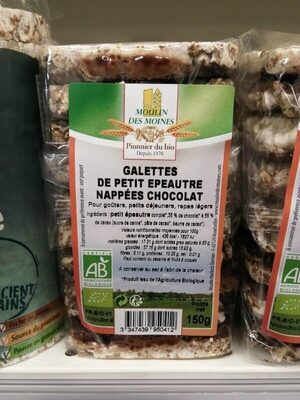 Galettes de petit épeautre nappées chocolat